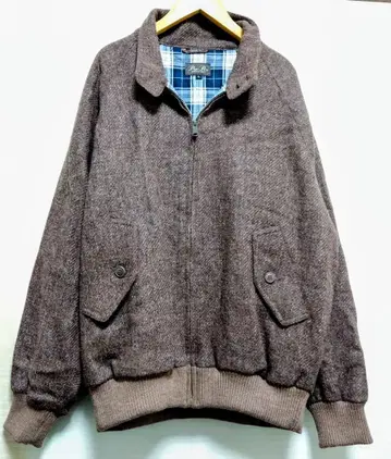 울 해링턴 자켓 스윙탑 안감 체크 남성용 L