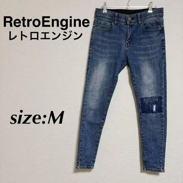 아담스 저글러 RetroEngine 스키니 데님 데미지 데님