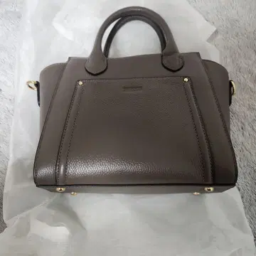 BARCOS 브라운 가죽 핸드백