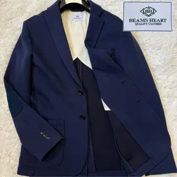 컨디션 최상 빔즈 테일러드 자켓 헤링본 엘보우 패치