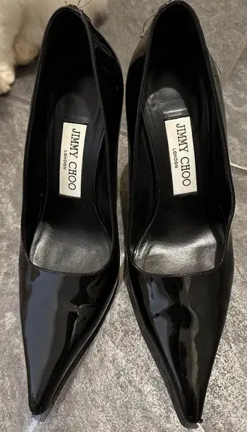 [JIMMY CHOO] IXIA 95 블랙 패턴트 레더 펌프스