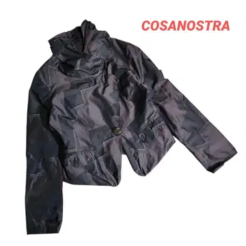 COSANOSTRA 올 패턴 하이넥 경량 라이트 아우터 블루종 85121