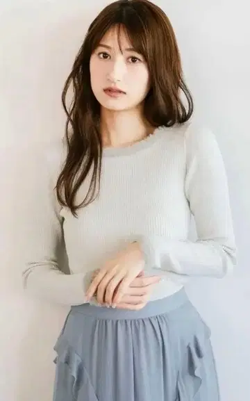 COCODEAL 페더 파이핑 리브 니트