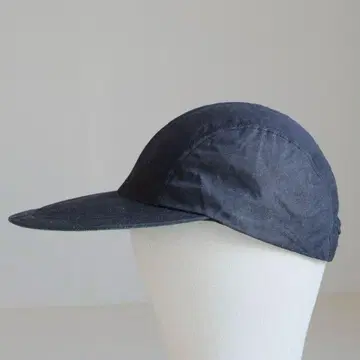 코튼 린넨 데님 롱빌 9.5cm 그린 챙 안쪽 캡 4패널