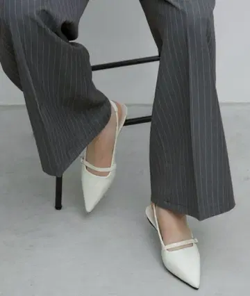 포인티드 스트랩 플랫 뮬 Aunt Marie's 24cm