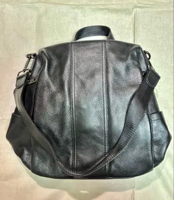 블랙 가죽 럭색 백팩