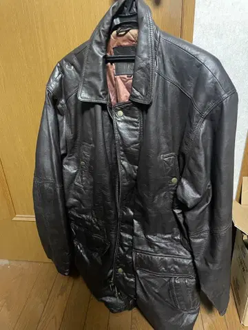 빈티지 back lot 가죽 자켓 브라운