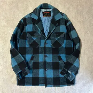 맥레거 블록 체크 CPO 자켓 블루