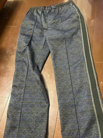 UNITED TOKYO 기하학 패턴 와이드 팬츠 저지 트랙 팬츠