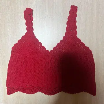 레드 니트 뷔스티에 M 사이즈