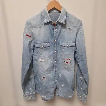 새상품급 론 헤르만 Edit denim 데미지 빈티지 데님 셔츠