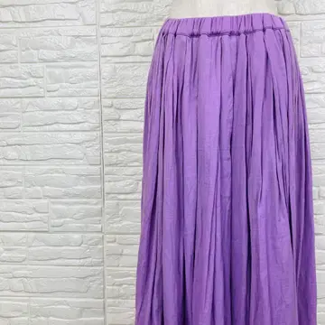 두두 스커트 플리츠 롱 스커트 F 허리밴딩 [ 2841-2 ]