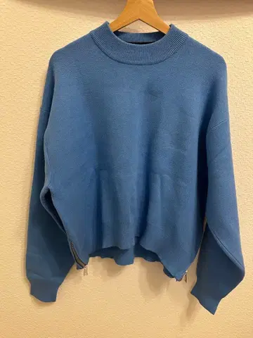 ZARA 파랑 크루넥 니트 M