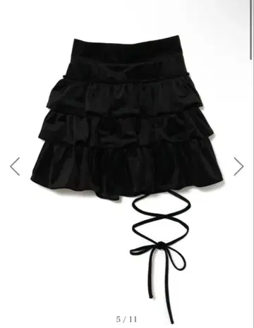 BUBBLES 버블스 크로스 리본 티어드 치마바지 하의 리본