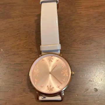 LLARSEN Bergmann 화이트 가죽 손목시계