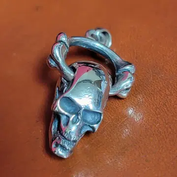 빈티지 스컬 실버925 펜던트 탑 목걸이 해골 두개골