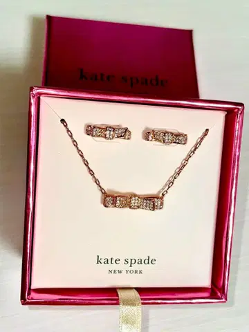 kate spade 크리스탈 목걸이 & 귀찌 세트