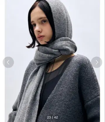 새상품 후디 롱 머플러