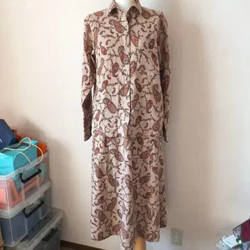 마드모아젤 논논 꽃무늬 베이지 셋업 38 울