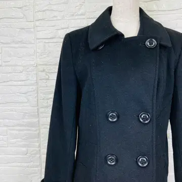 에스프리뮬 P 코트 코트 L 더블 버튼 블랙 [ 2842-1 ]