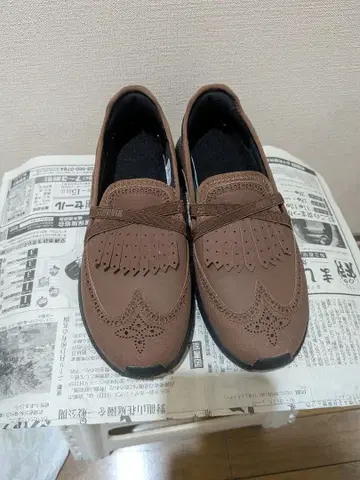 PUMA 브라운 로퍼 스트레치 밴딩