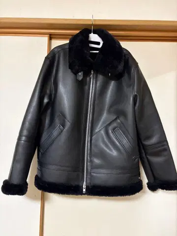 DoffJason 블랙 퍼 라이더 자켓 L 사이즈