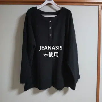 JEANASIS 오니와플 크러쉬 풀오버 블랙