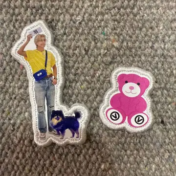 BTS V 태태 데코 와펜 2개