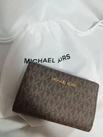 [ 미사용 ] MICHAEL KORS 마이클코어스 접이식 지갑 시그니처