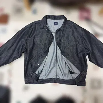 블랙 데님 자켓