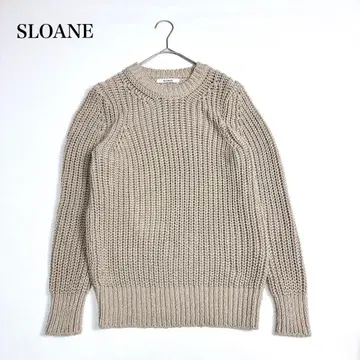 미사용급 슬로 3G 코튼 골지 편직 볼륨 니트 스웨터 M 베이지