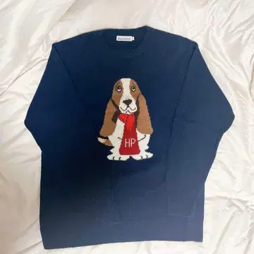 Hush Puppies 크루 니트 스웨터 바셋 하운드