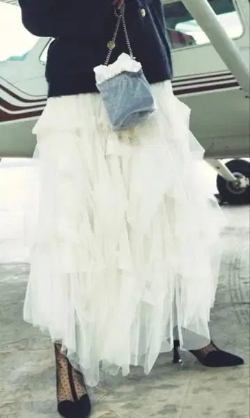 라벨에튜드 Carrie (볼륨 샤샤 스커트) 화이트 WHT