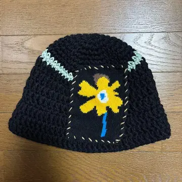 인기 Misu a Barbe 꽃무늬 패치워크 니트 모자