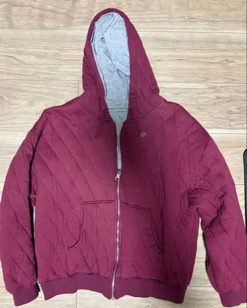 퀼팅풍 리버서블 후드티 사이즈 M TALON 한국제