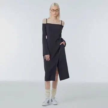 [새상품] instantfunk 오프숄더 드레스 원피스