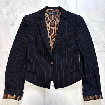 [ 초레어 ] 돌체앤가바나 레오파드 무늬 자켓 이탈리아제 38