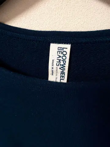 LOOPWHEELER x BEAMS PLUS 맨투맨 보트넥/네이비