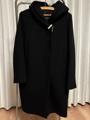 저널 스탠다드 슈퍼120 더블 비버 후드 롱 코트