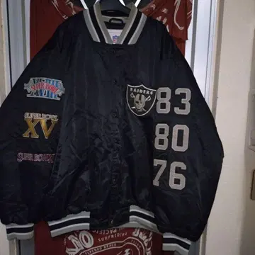 NFL 레이더스 바시티 자켓 빅 사이즈