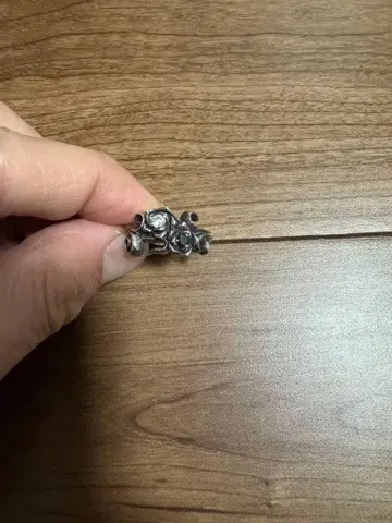 꽃 모티브 실버 반지 장미