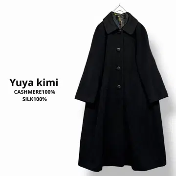 Yuya kimi 캐시미어 100% 캐시미어 코트 올 패턴 실크 코트 9
