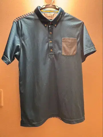 and per se 파랑 골프 셔츠 스트라이프