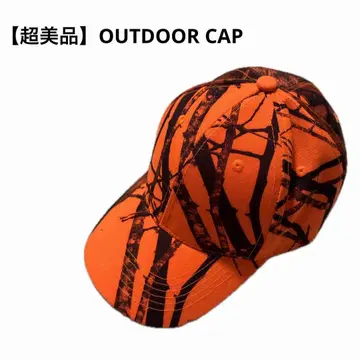 [컨디션 최상] OUTDOOR CAP 오렌지와 블랙 카모플라쥬 캡