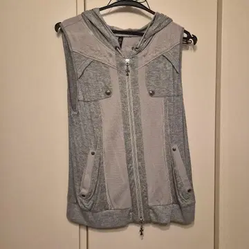 Ozz Croce 후드 부착 그레이 베스트