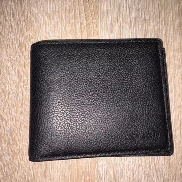 가죽 블랙 접이식 지갑