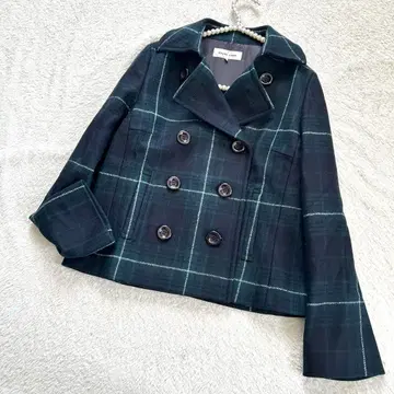 도쿄 스타일 스타일콤 체크 숏코트 11