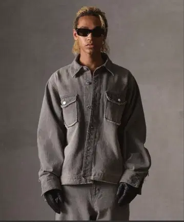 [ GRANCY ] 그레이 데님 자켓 L 사이즈