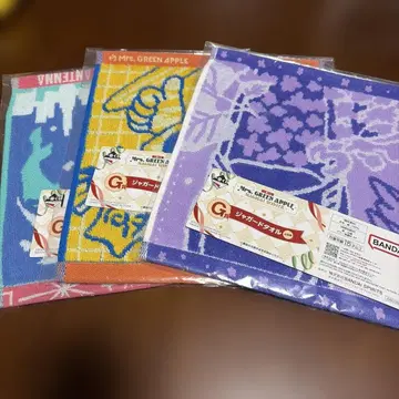 Mrs. GREEN APPLE 자카드 타월 3세트