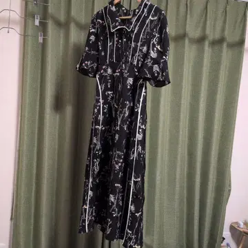 꽃무늬 반팔 셔츠 원피스 롱 기장